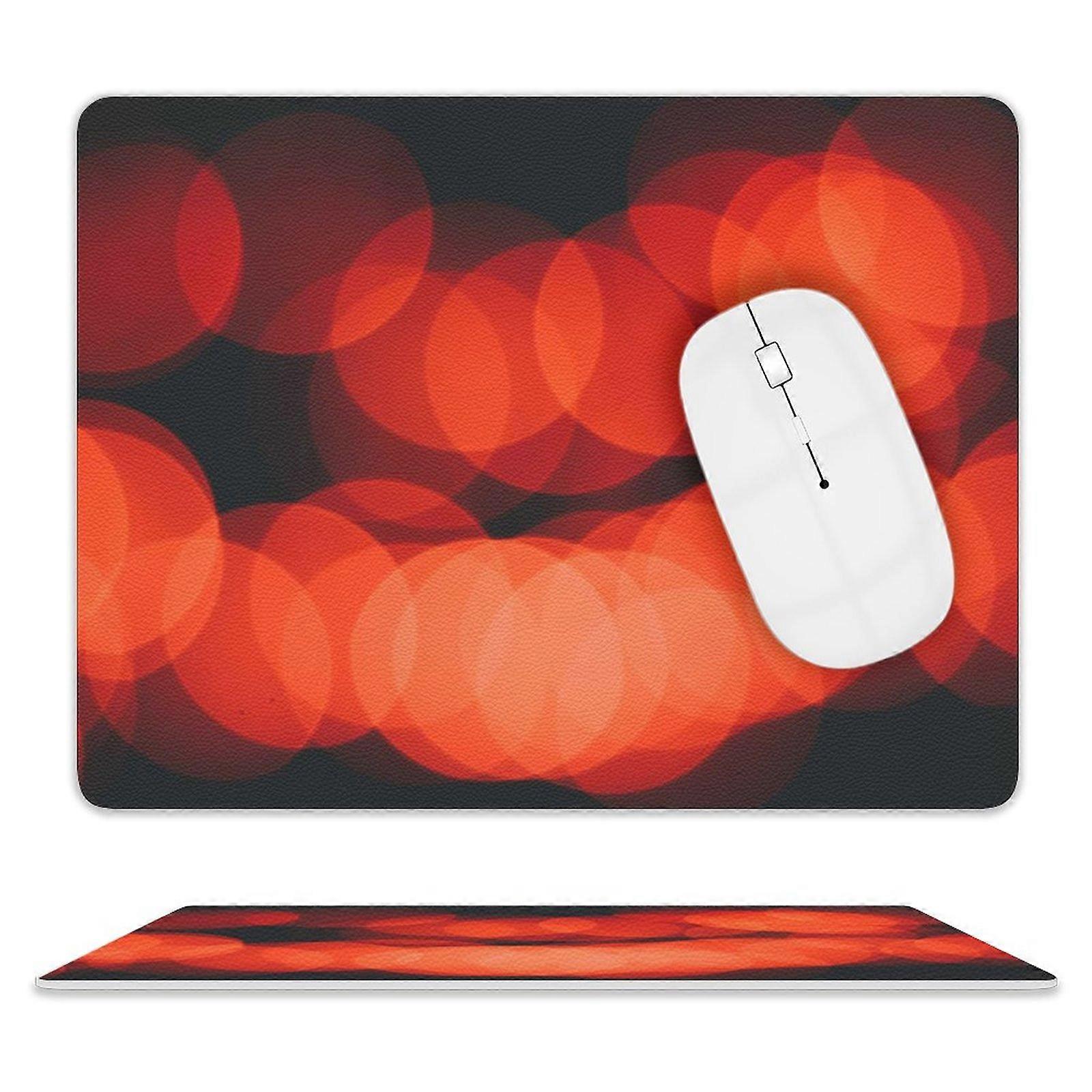 Red Circle Pattern Mouse Pad
