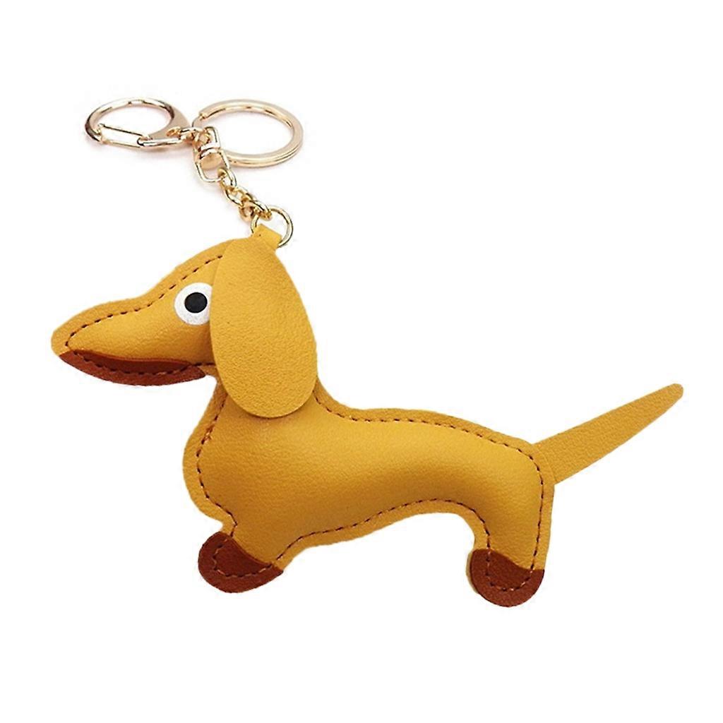PU Cuir Chiot Chien Porte-clés Pendentif Femmes Sac à dos Sac à main Charm Decors