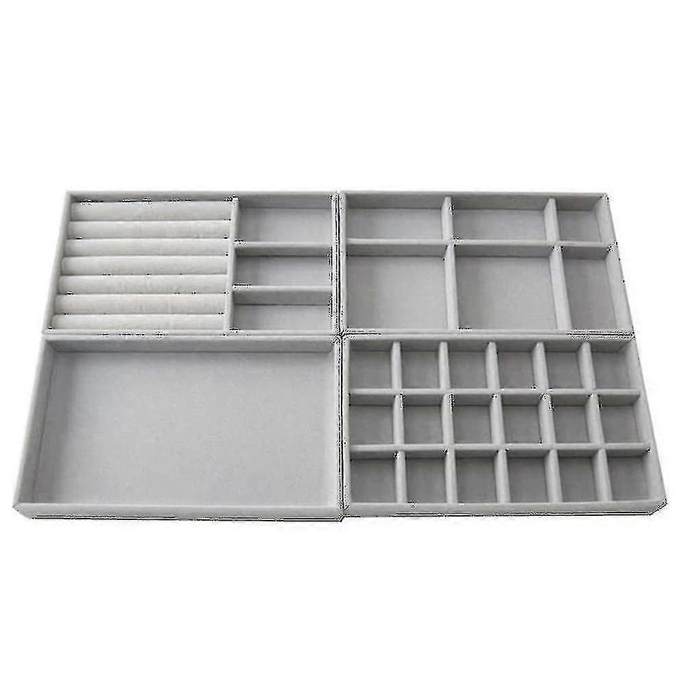 Jewellery Storage Drawers - Set Of 4 Stackable Drawers For Jewelry