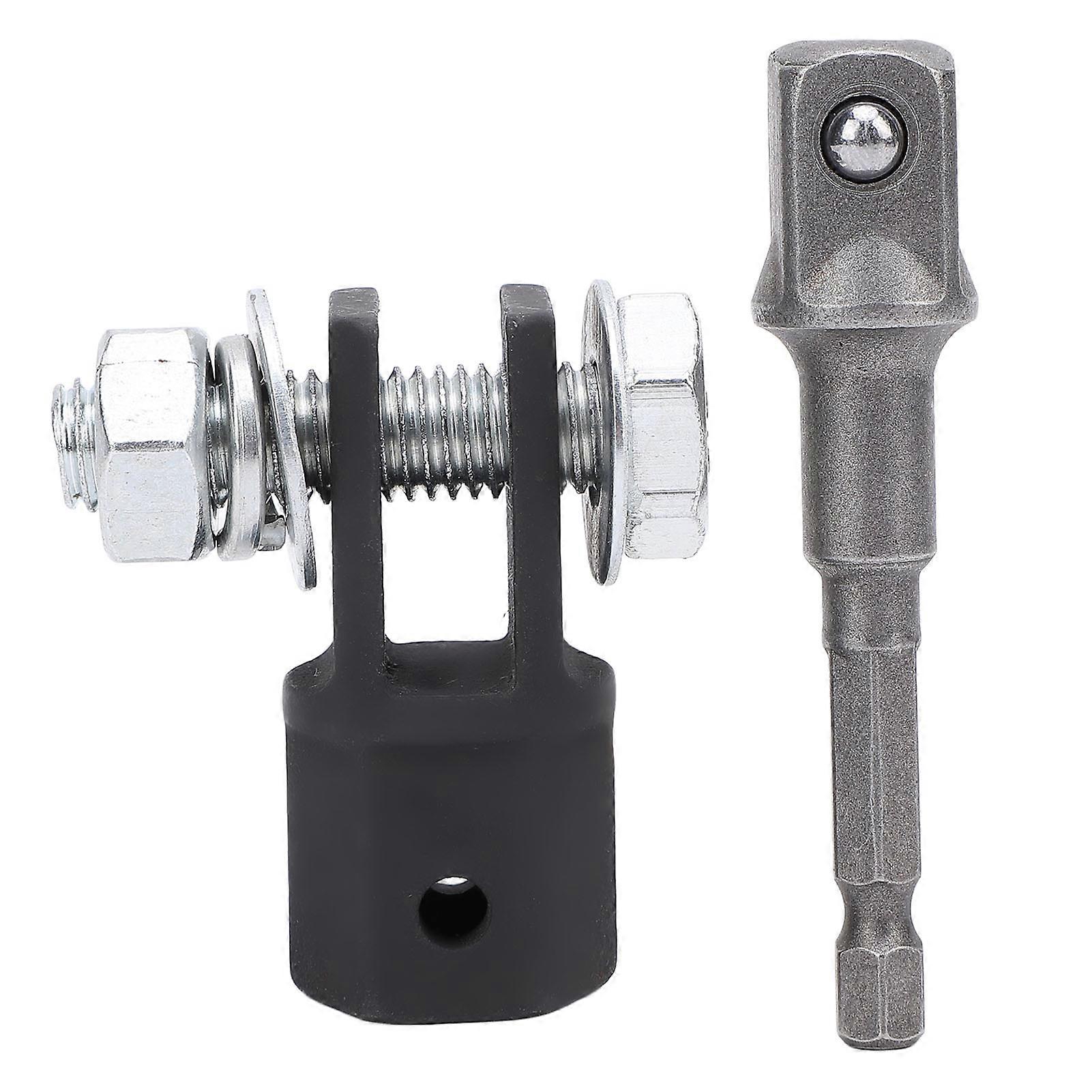 2 Pcs Set Scissor Jack Adapter CRV Steel Car Scissor Jack Adapter for 1/2 Inch Drive Or Impact Wrench