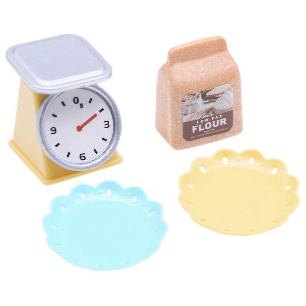 1 Set of Mini House Prop Mini Realistic Scale Tray Baking Kit Model Mini House Accessory