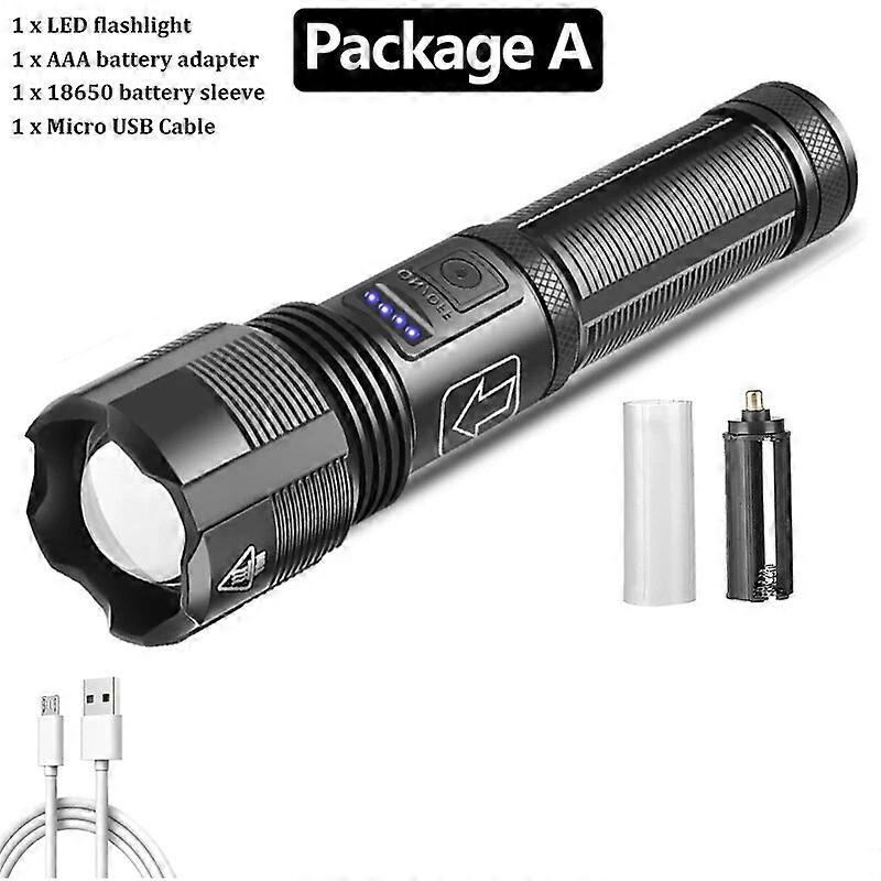 Led Tactical Flashlight High Quality XHP70.2 XHP50.2 Usb Hunting Torch Zoomable Rechargeable Lantern 18650 AAA Battery Camping