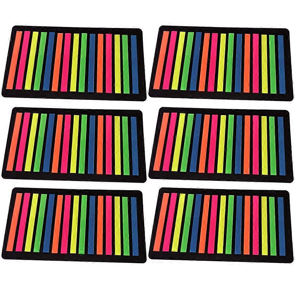 6 Books of Thin Note Strip Transparent Highlight Strips Portable Page Markers for Highlight