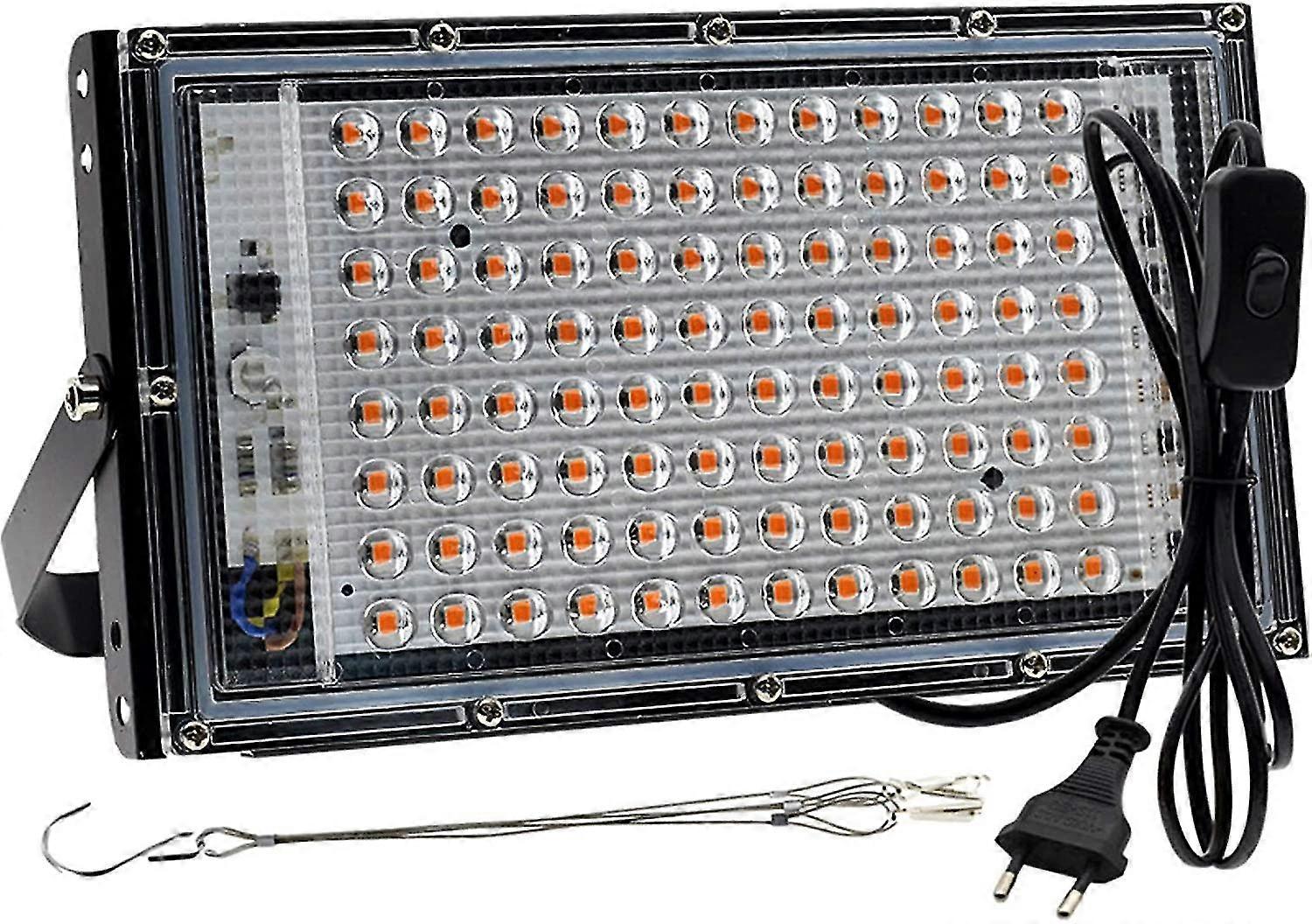 100 / 50w園芸用ランプ, 赤外線UVを備えたフルスペクトルLED植物成長ライト, 屋内植物に最適, 花と野菜, 苗, 花