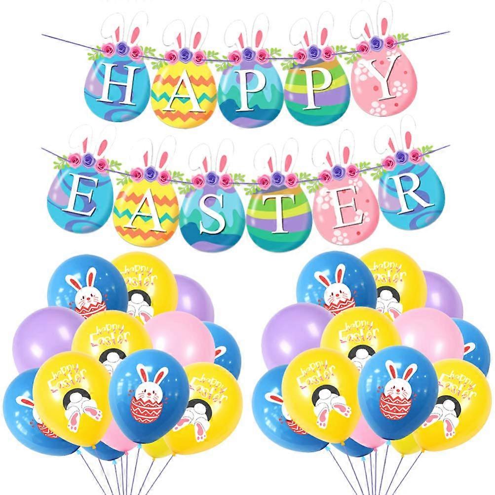Easter Party Decoration Kit Easter Banner Balloons
