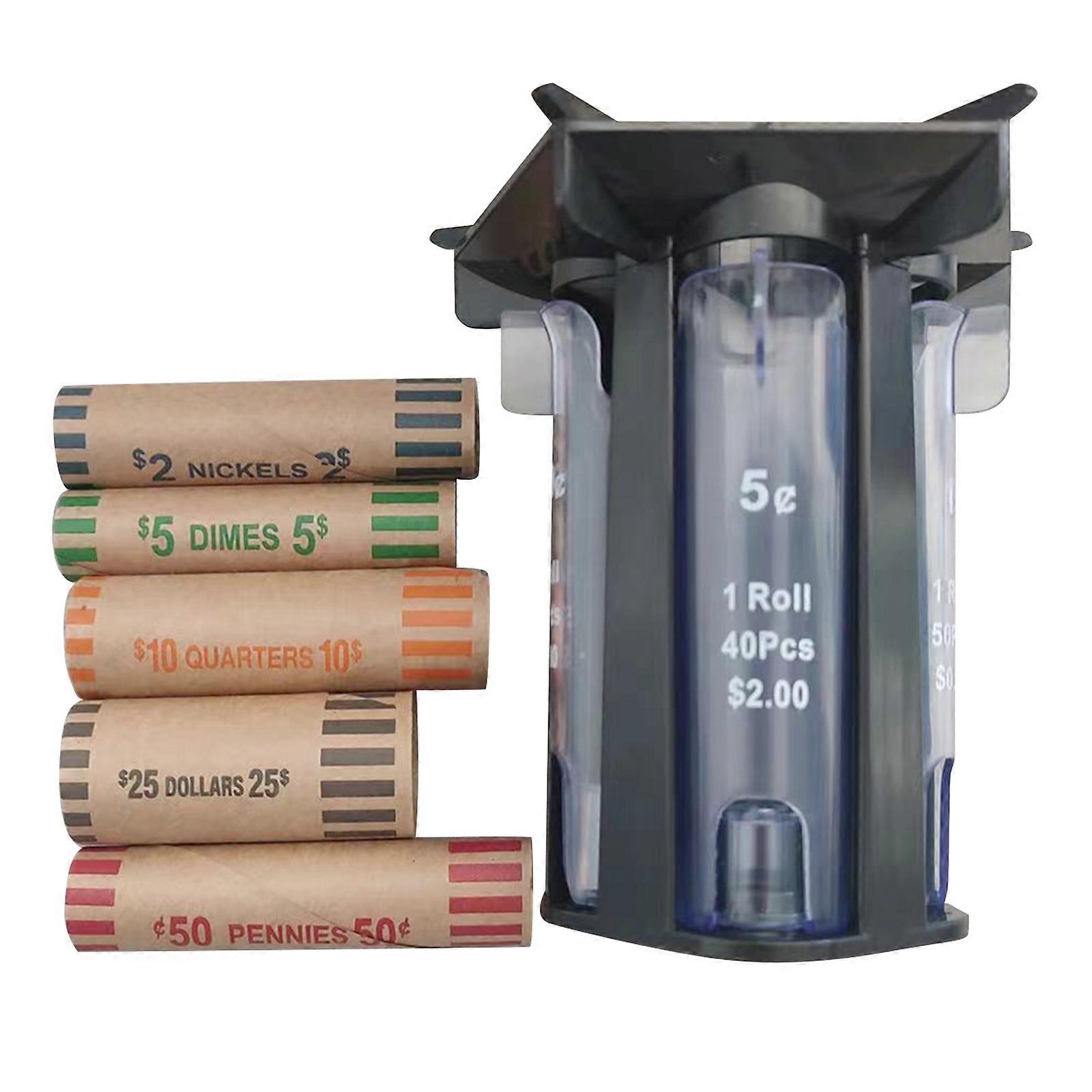 Coin Counter Coin Sorter TubeCreative 5-σε-1 Change Sorter Coin OrganizerChange Counter Machine Coin RollerΜεγάλο δώρο για παιδιά