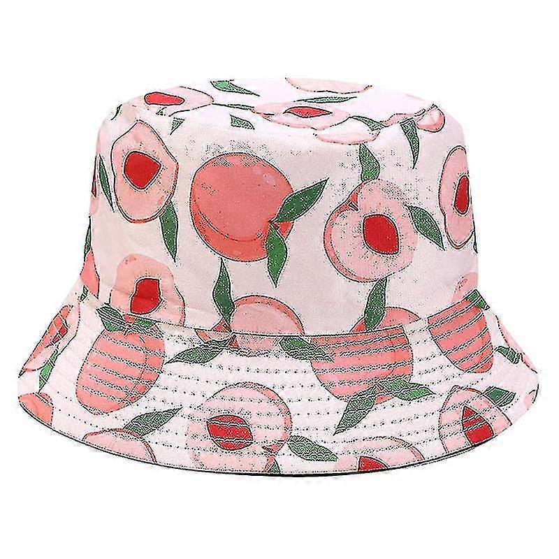 Fruit Print Double Side Wear Reversible Bucket Hat Unisex