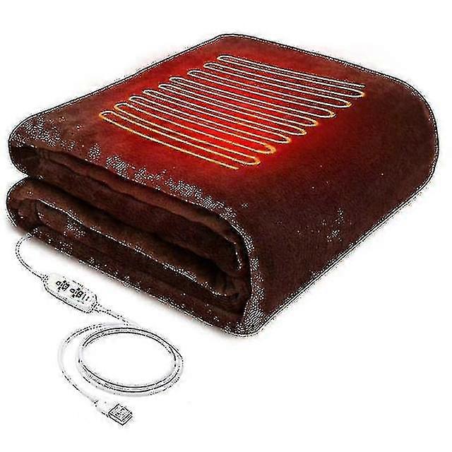 45x80cm Usb Electric Heating Shawl Washable 3 Heat Settings With Timing Function Heated Blanket