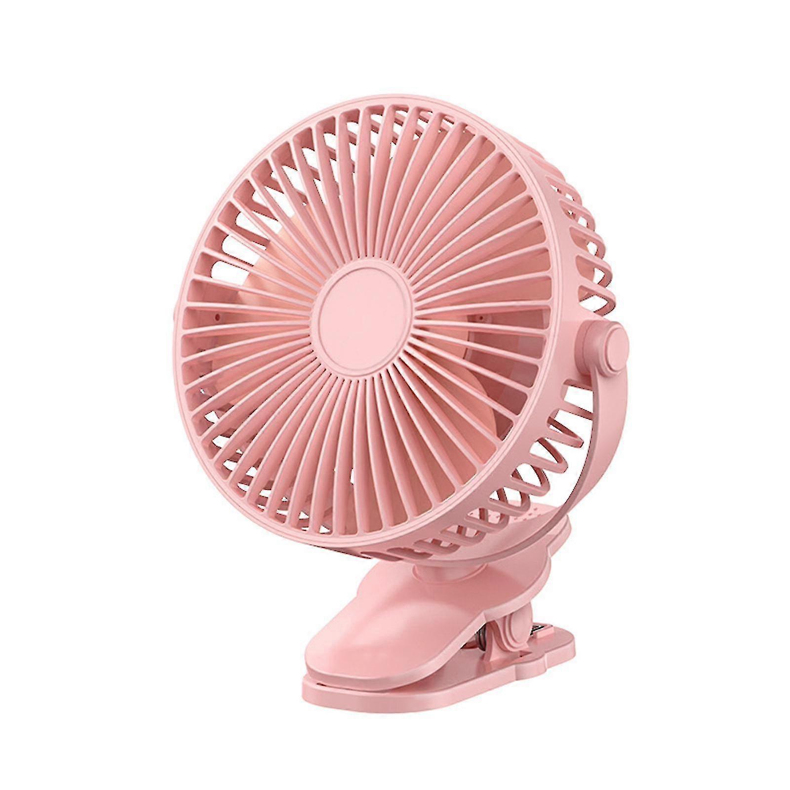 Clip On Fan, 5 Speeds Small Usb Fan With Strong Airflow, Clip  Desk Fan - Ultra Quiet Operation For Office Bedroom School Stroller 1200mah