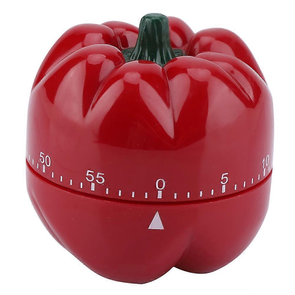 Cartoon Mechanical Timer 60 Minutes Count Down Alarm Clock Baking Cooking Kitchen Tool Red