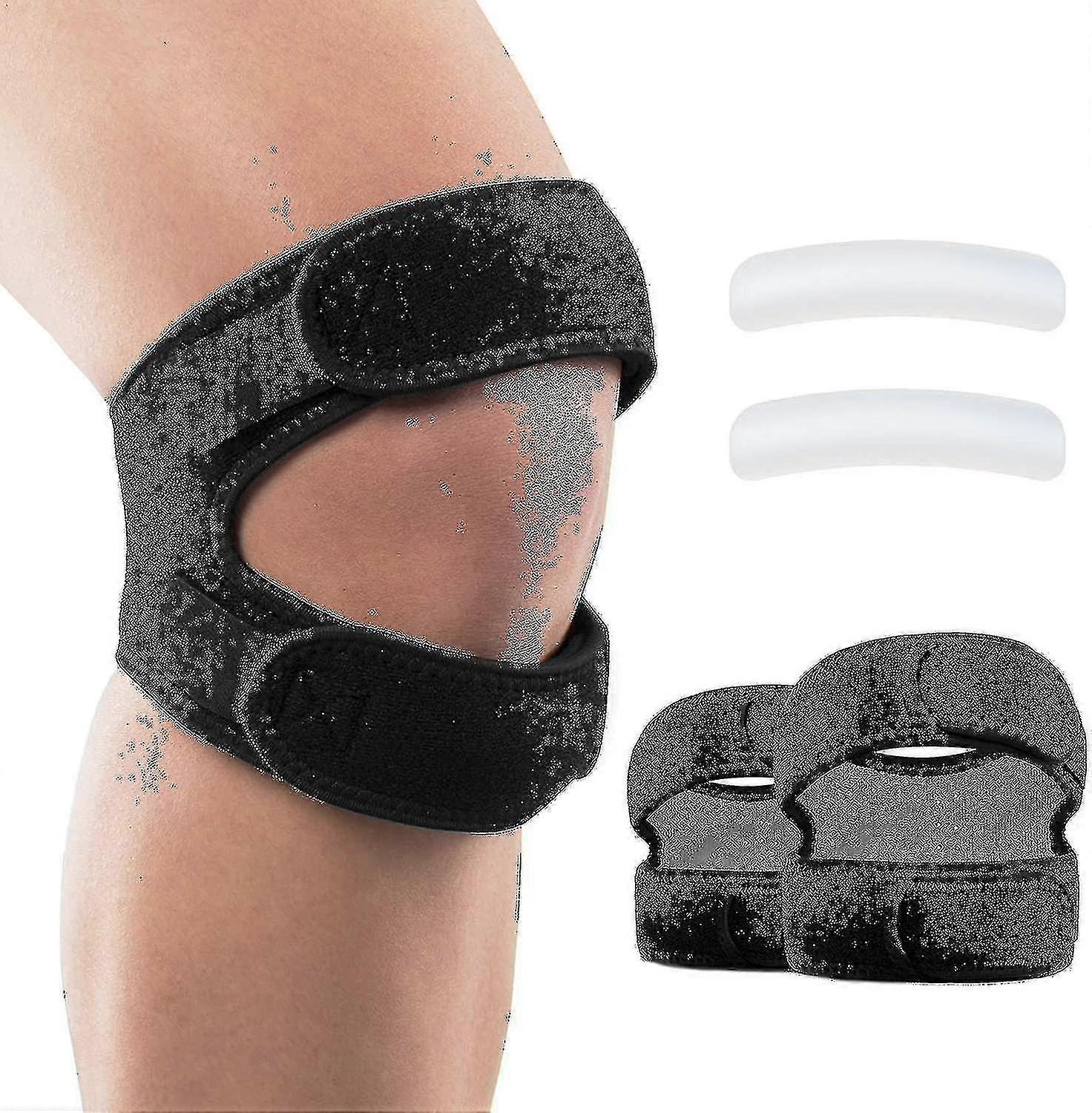 Patellar sene støtte stropp 2 pakke, kne smertelindring og patella sene stropp for menwomen