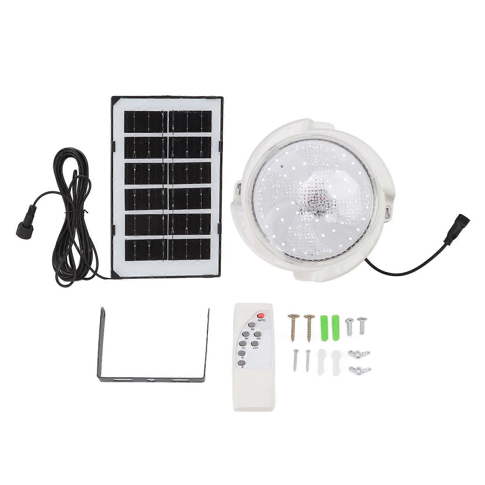 LED 65W Solar Ceiling Light 60 Lamp Beads with Solar Panels Light Control and Remote Control Ceiling Lamp for Balcony