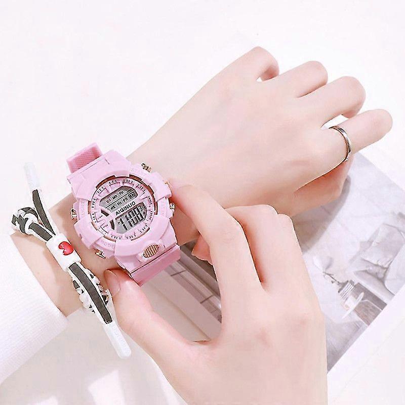 Simple Color Silicone Watch Sport Style Wristwatches Cartoon Cute Round Watch Clock Girl Gift-ylmyFit