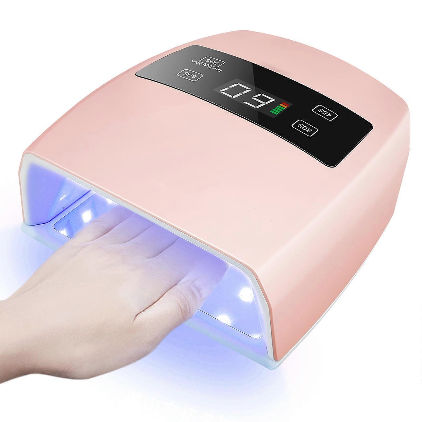 Rechargeable UV LED Nail Lamp 96W Cordless Professional Nail Curing Lamp for Salon and Home Use