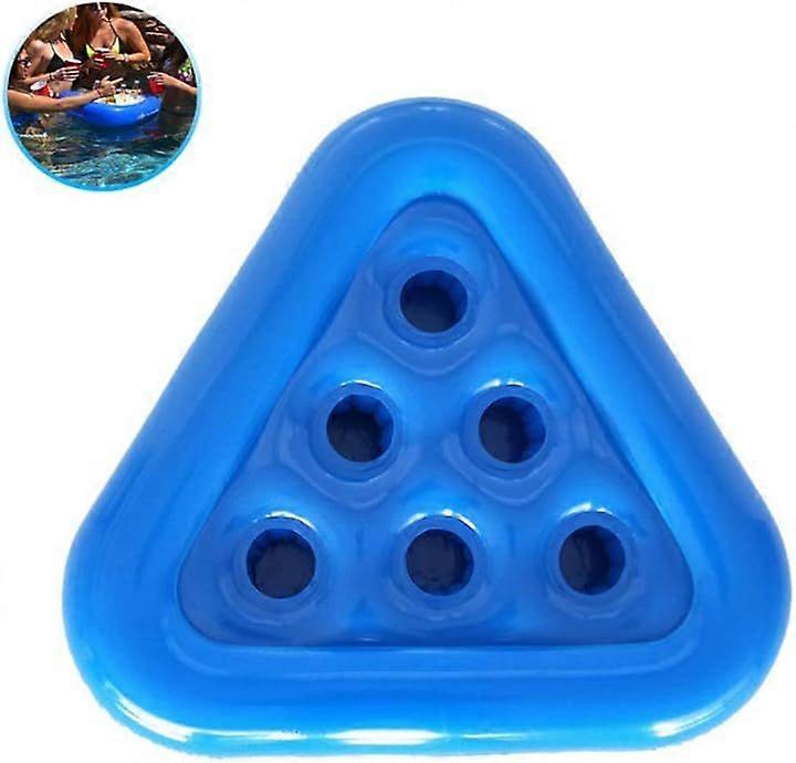 1PCS Inflatable Triangle Swimming Pool Cup Holder 6 Holes