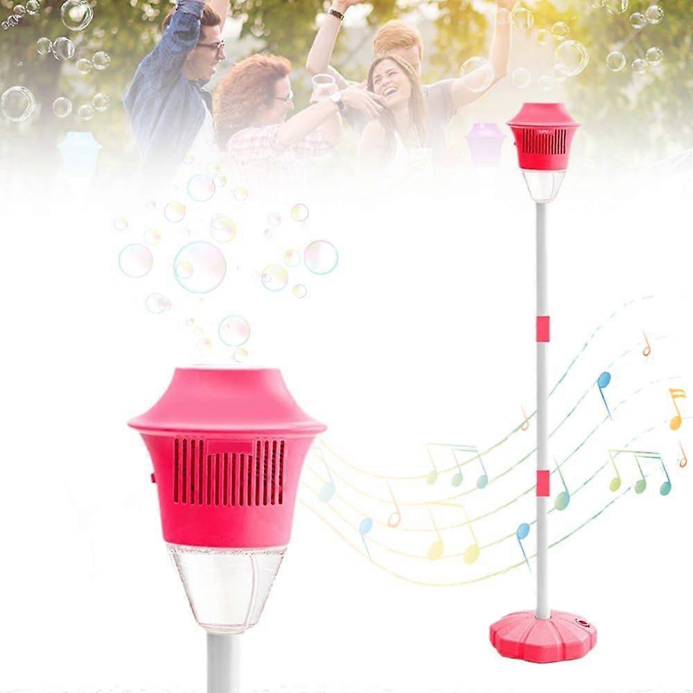 Automatic Bubble Machine Stand with Lights & Music - 20,000+ Bubbles Outdoor Bubble Blower for Kids, Toddlers, Wedding & Birthday Parties
