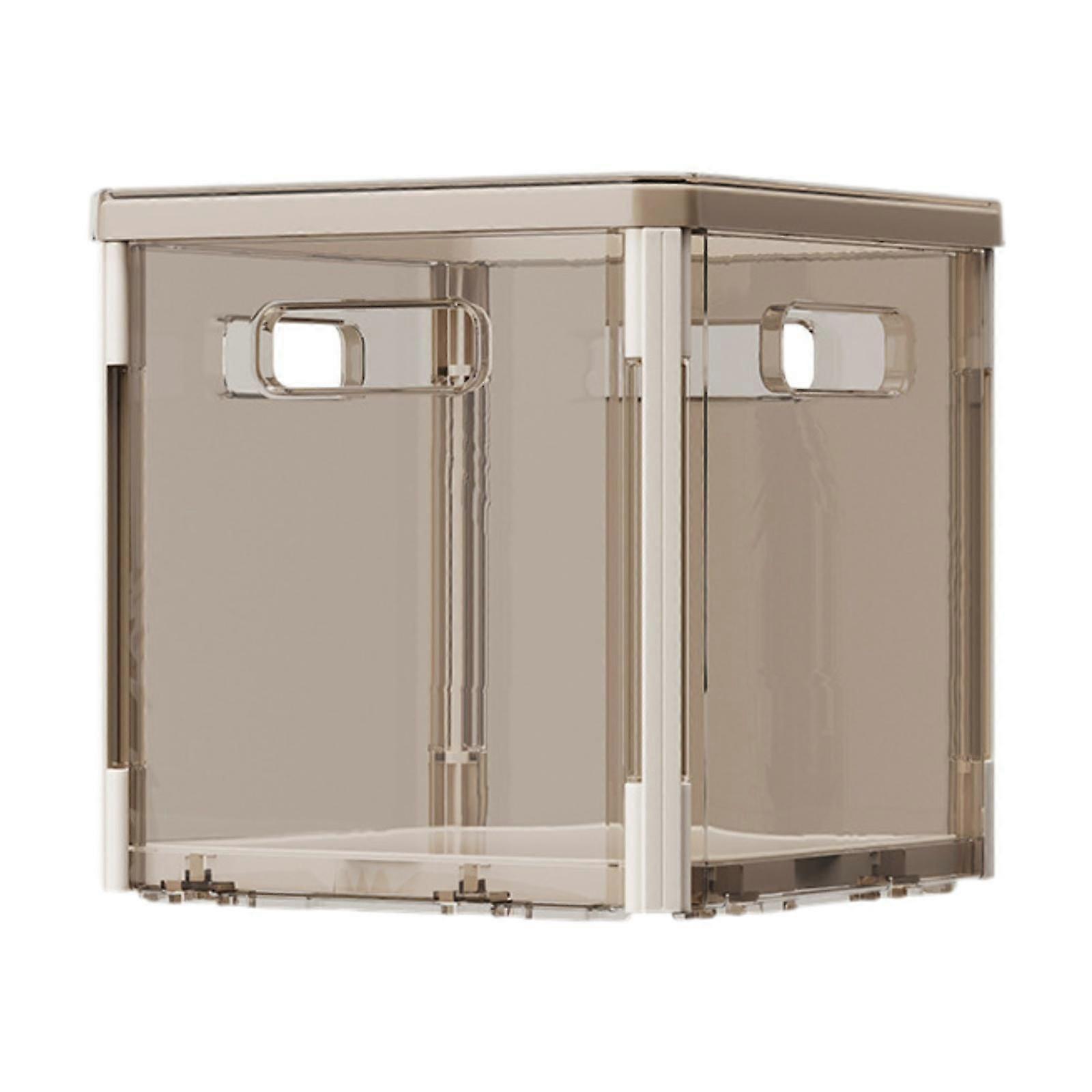 Cube Storage Organizer Home Folding Storage Bin for Clothing Cabinet Blanket Light Gray