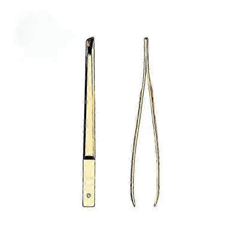 Golden eyebrow tweezers