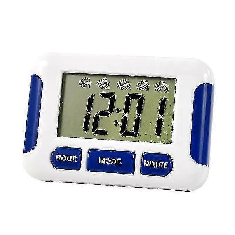 Timer8*5.6*2.2cm, Multi-alarm Medication Reminder, Up To 8 Daily Alarms And Timer, Essential Tool For People With Parkinson's
