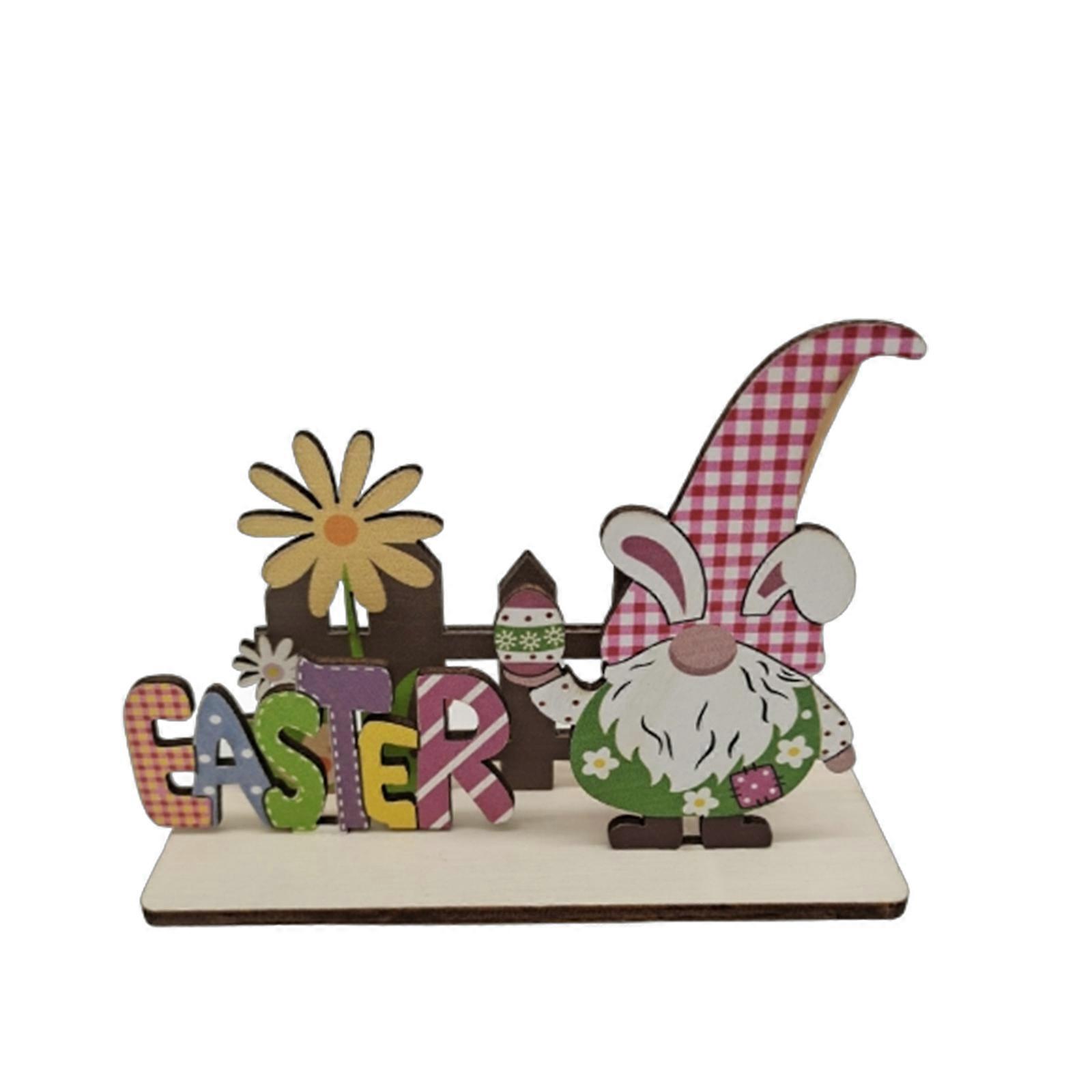 Detailed Spring Rabbit Wood Craft Rabbit Figurine Suitable For All Ages Enhancing Holiday Atmospheres Colorful Figurine