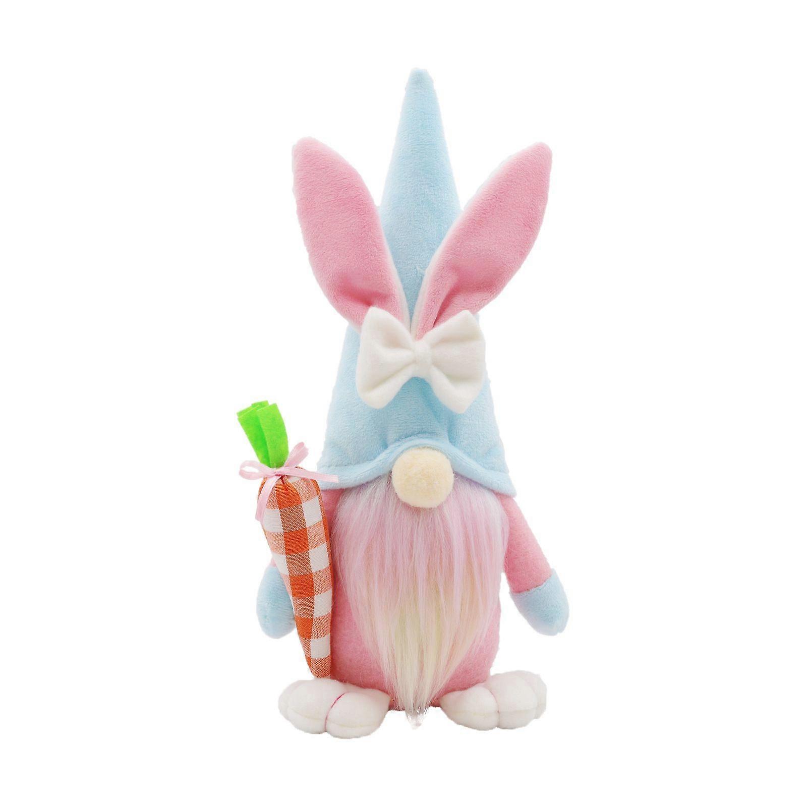 Easter Gnomes Bunny Doll with Easter Egg/Carrot, Faceless Elf Dwarf Soft Stuffed Toy Easter Gift, Swedish Rabbit Tomte Ornaments