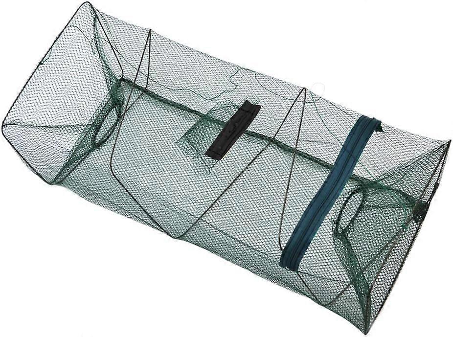 Fishing Fishing Net, Portable Folded Fishing Net Zipper Net Foldable Crayfish Trap Shrimp Carp Crayfish Crab Bait Cast Mesh Trap,Pond Net and Landing