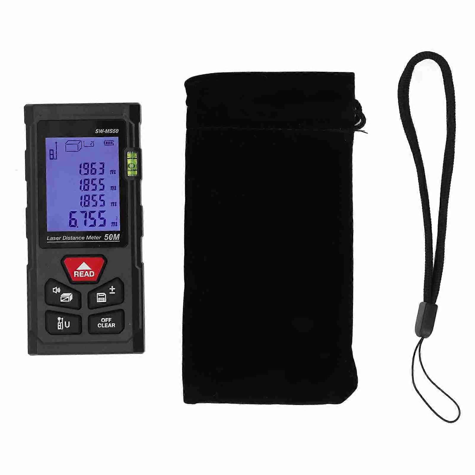 Laser Measure Distance Meter, 50m High Accuracy Digital Display Tool for Construction Measurement for Distance Detection