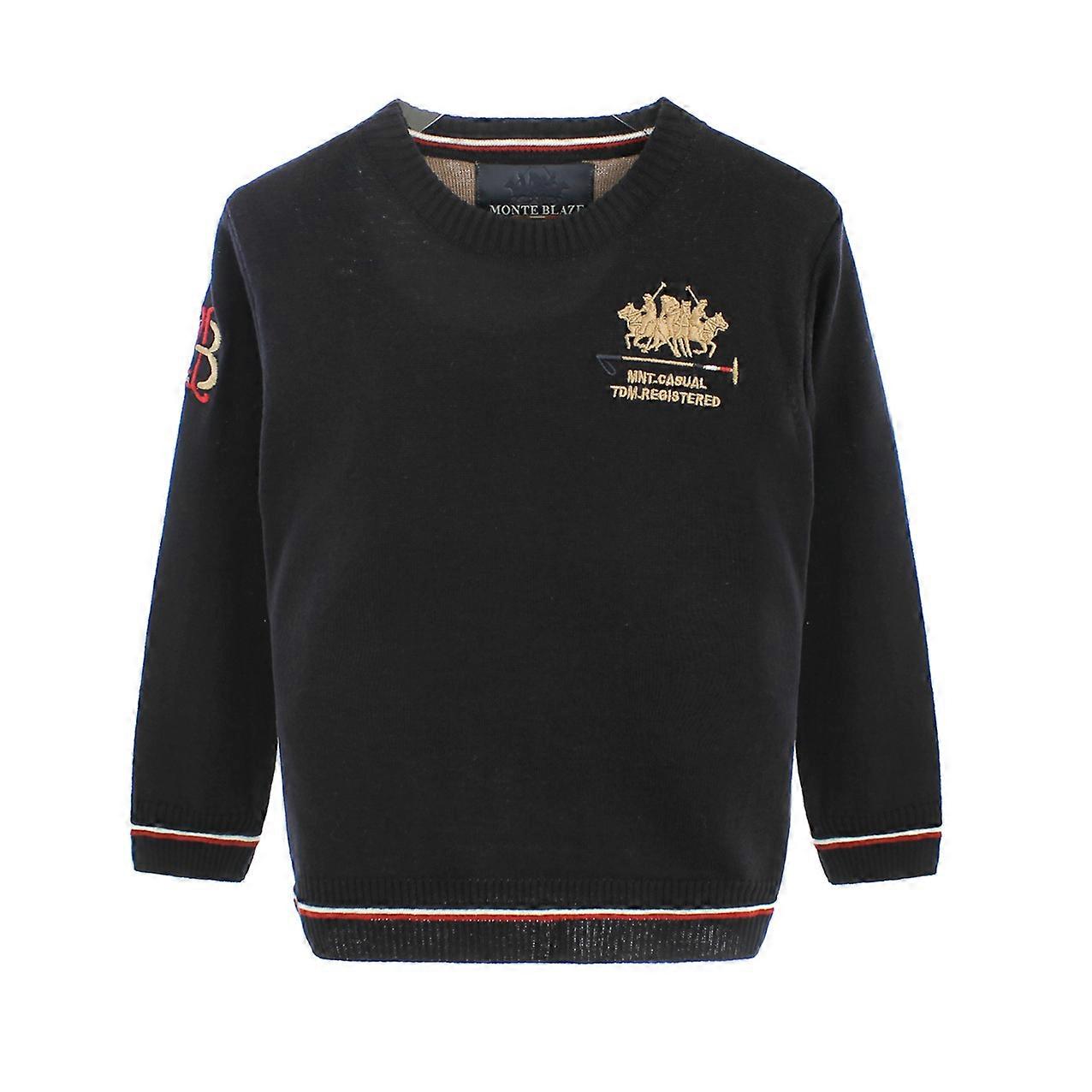 Pull Bufi garçon avec logo à rayures sportives