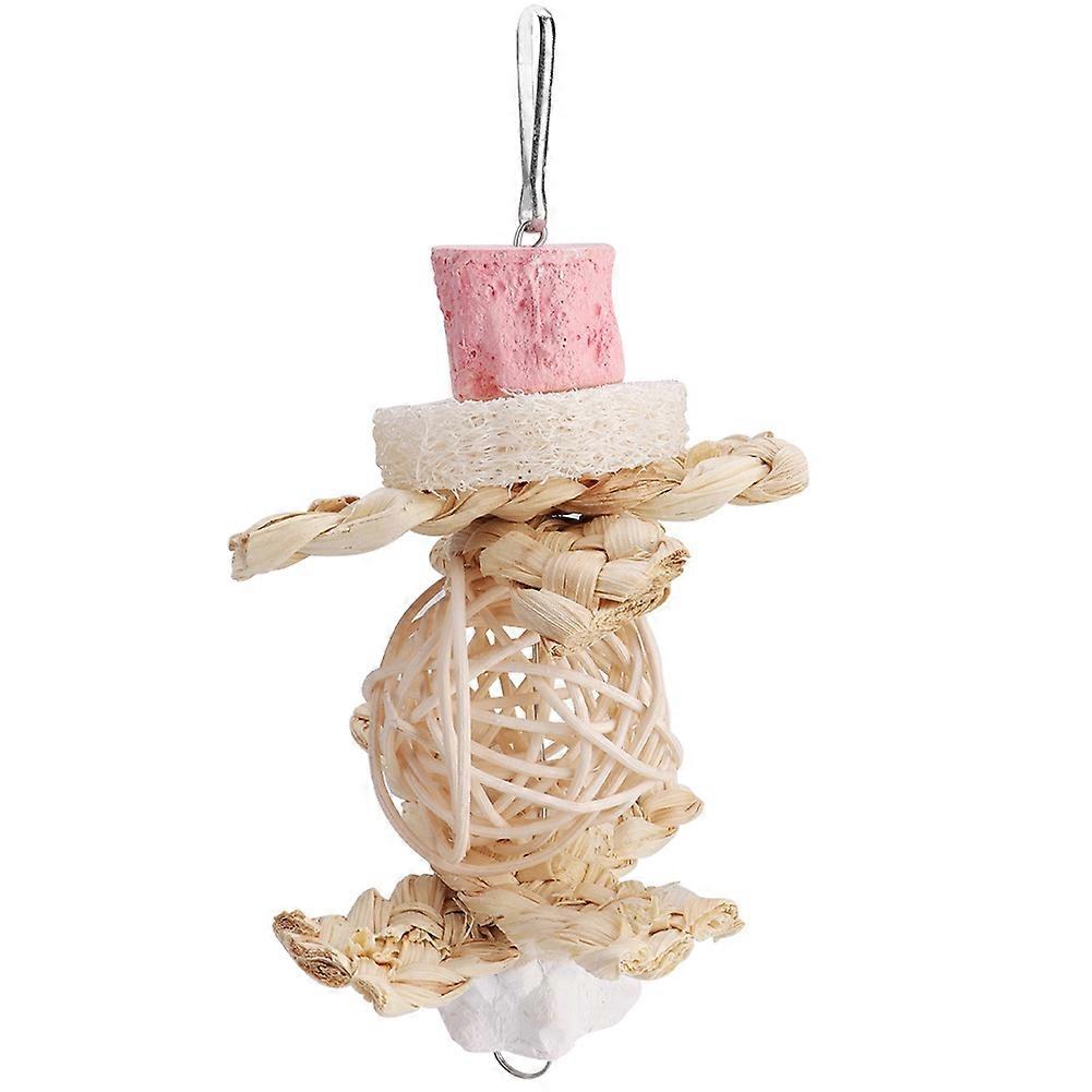 Small and Medium Parrot Bite Toy - Wooden Teether Stone for Parrots, Bird Chew Toy, Healthy Molar Plaything