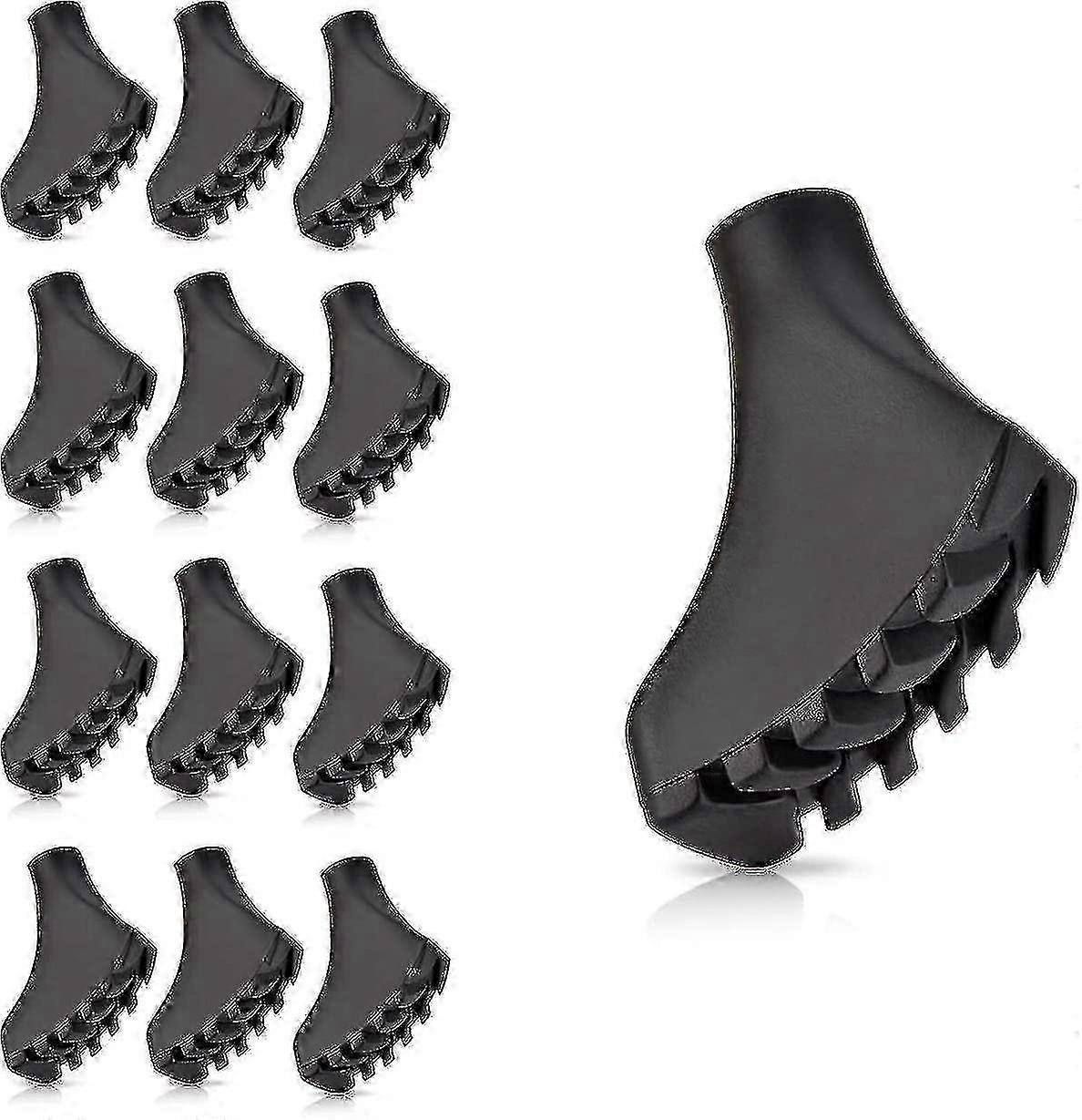 12-Piece Nordic Walking Pads Set 6 Pairs of Asphaltic Rubber Tips for Nordic Walking Poles