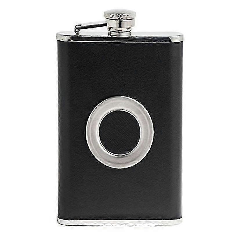 1 Set Hip Flask High Hardness Rust-proof Stainless Steel 8oz Miniature Whiskey Flask Set for Home