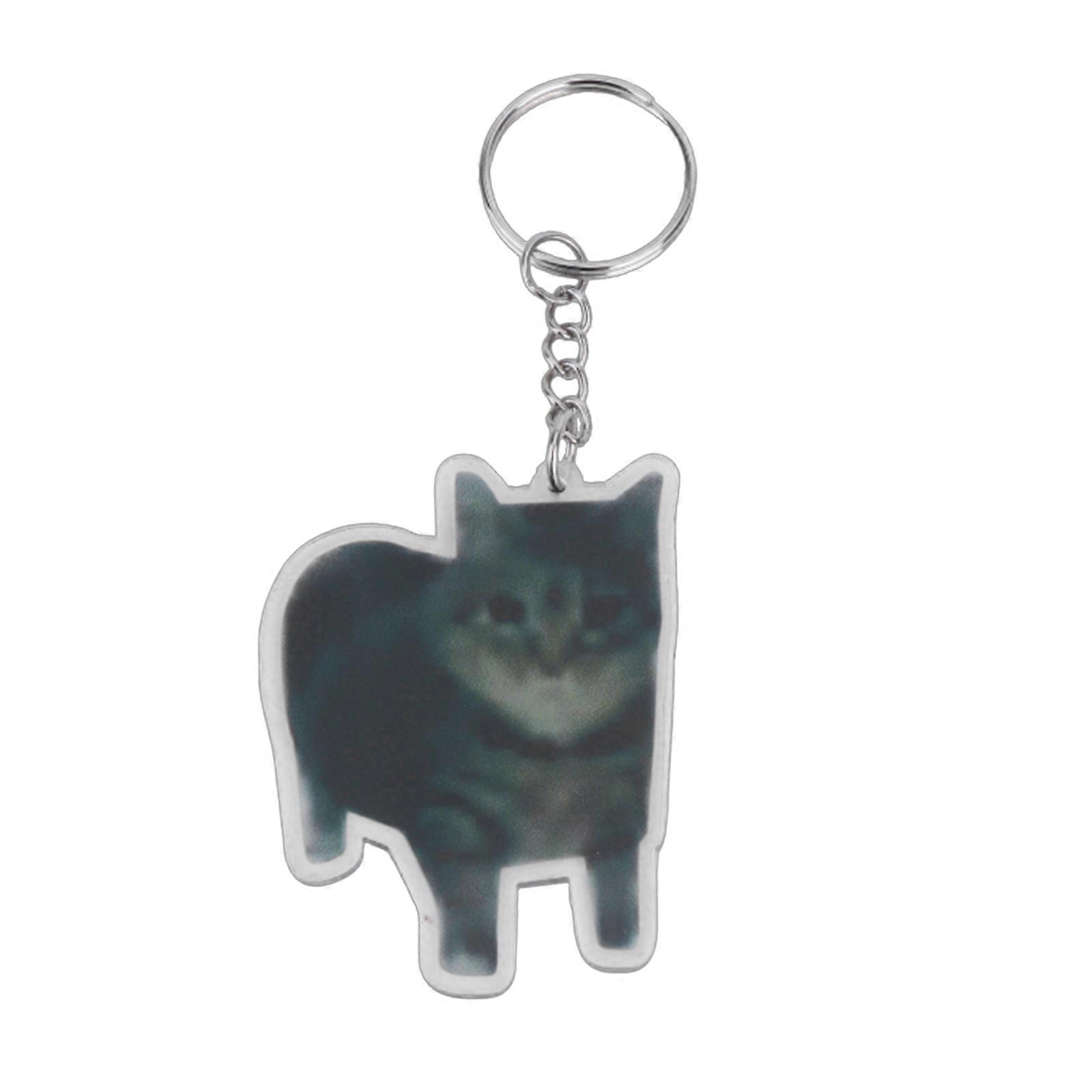Cat Face Keychain Phone Charm Key Chain Bag Ornament Lightweight and Portable Acrylic Keyring with Various Expression