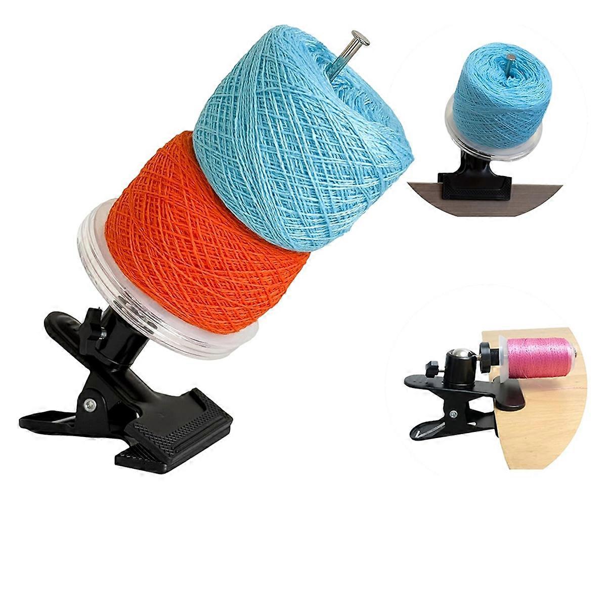 Universal Silent Yarn Clip Holder - Large Skein Accommodation 360 Adjustable Tool-Free Assembly M