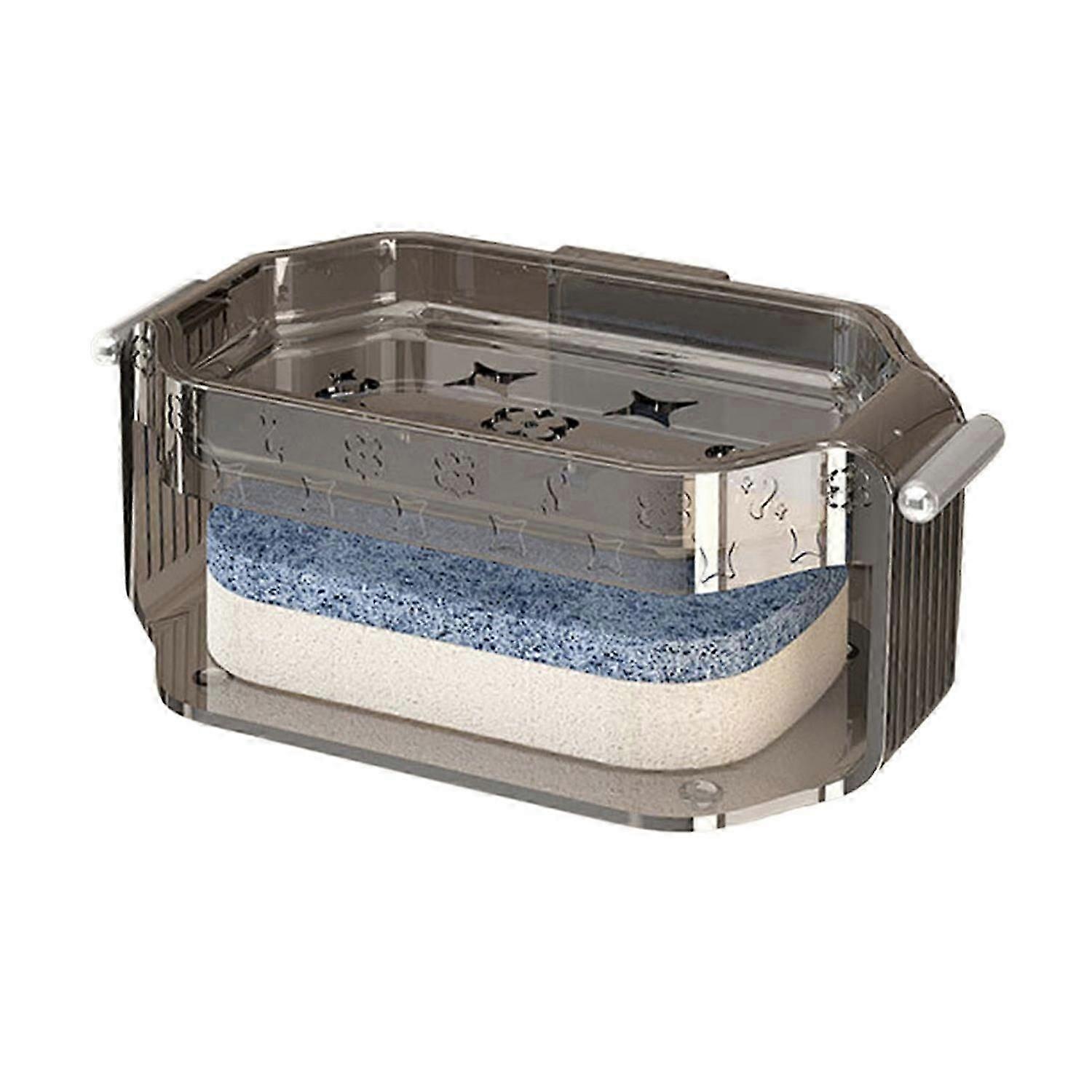 Wall Mounted Soap Dish Strong Load-bearing Simple Installation Double Layer Soap Drain Box Bathroom