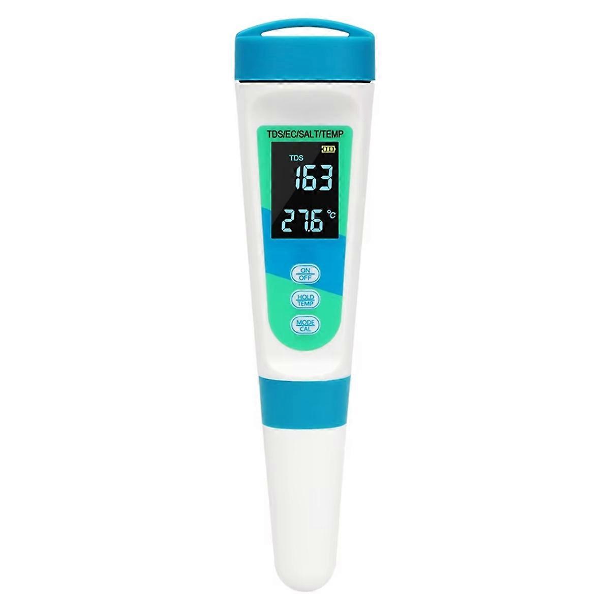 4 in 1 TDS/EC/Salinity/Temperature Detector Salt Content Water Quality Meter for Swimming Pool Drinking Water Aquarium