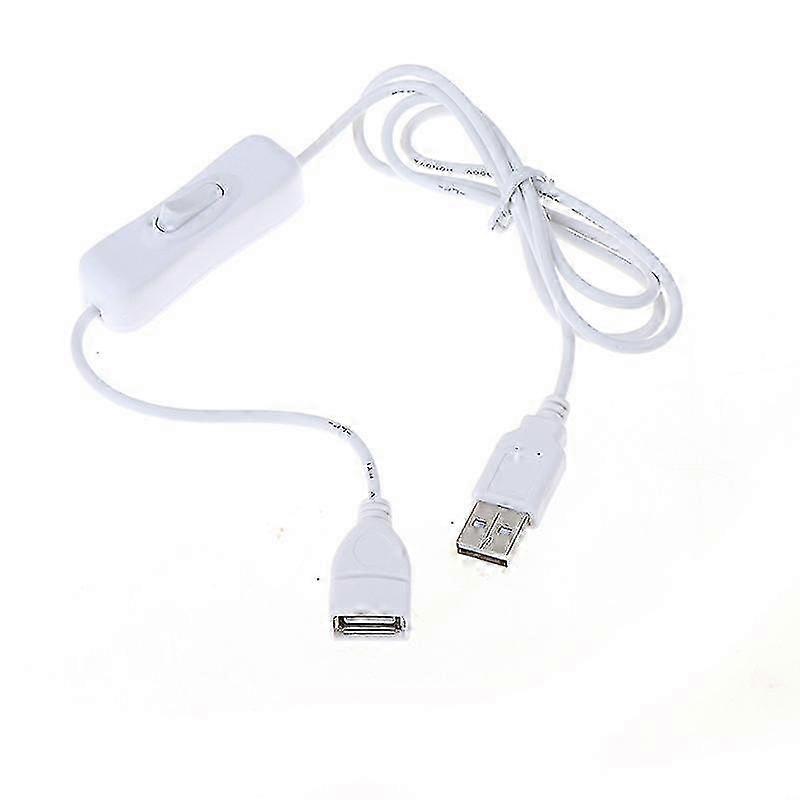 1pc 1m Usb Cable With Switch On/off Cable Extension Toggle For Usb Lamp Usb Fan