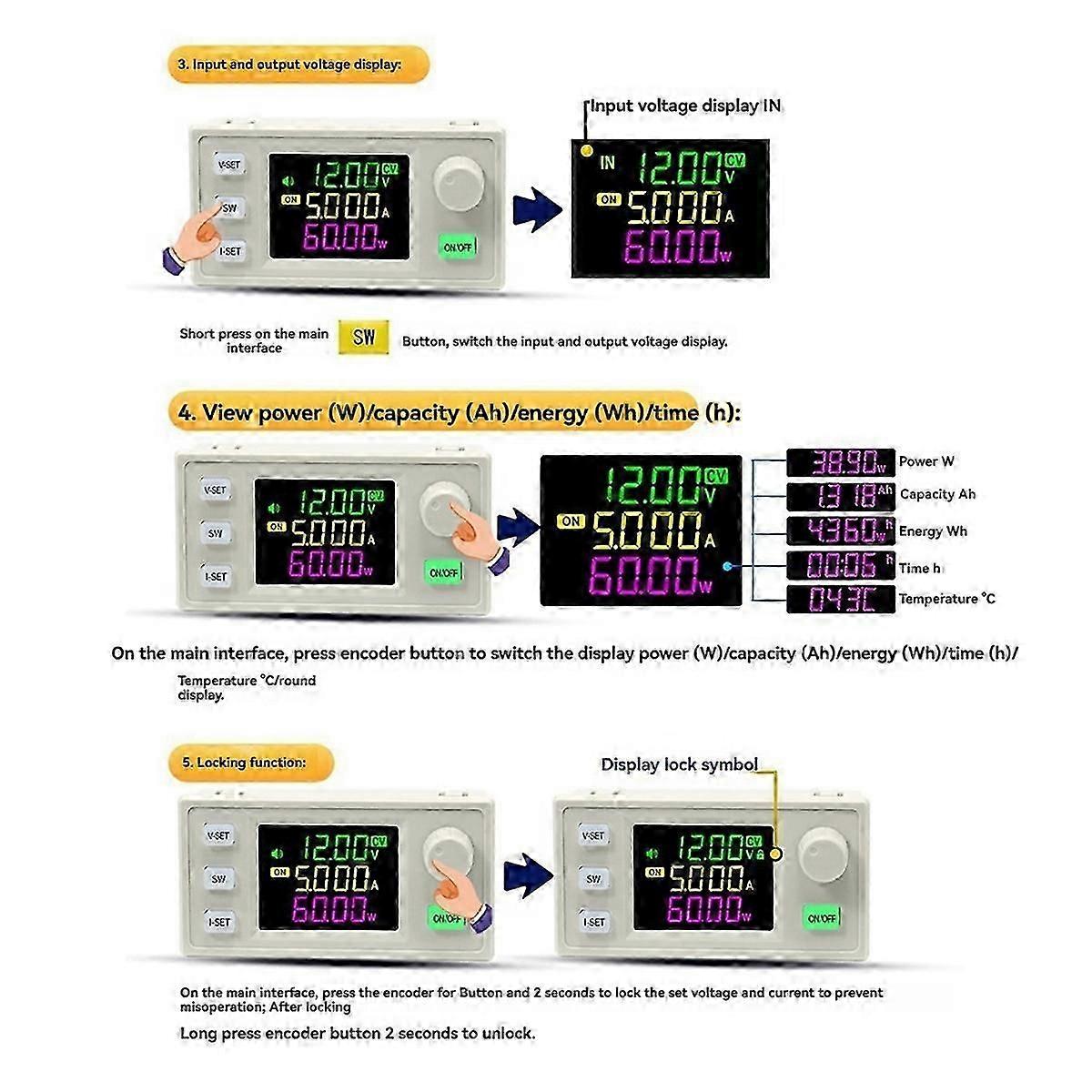 SK150X DC Adjustable Voltage Regulated Power Supply 7A 150W Constant Voltage Constant Current Solar
