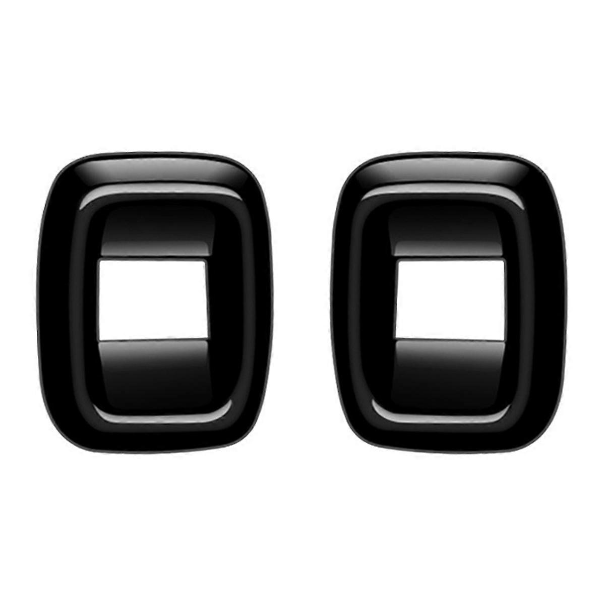 Center Door Curtain Switch Trim Frame Sticker for Gloss Black