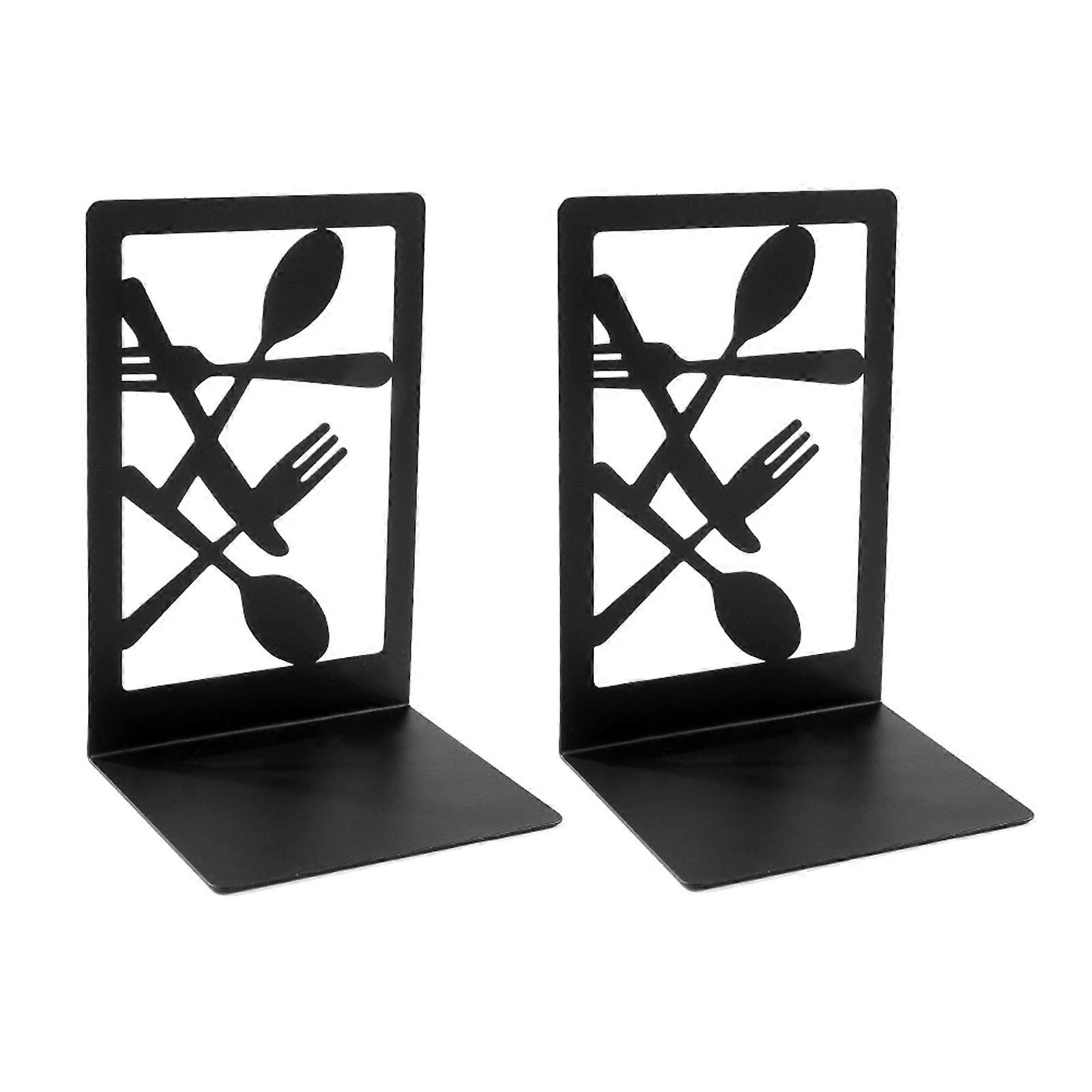 Hollow Out Design Books Stand Metal Books Display Stand Bookends, Stand for Displaying Books, Picture Albums, Notebooks