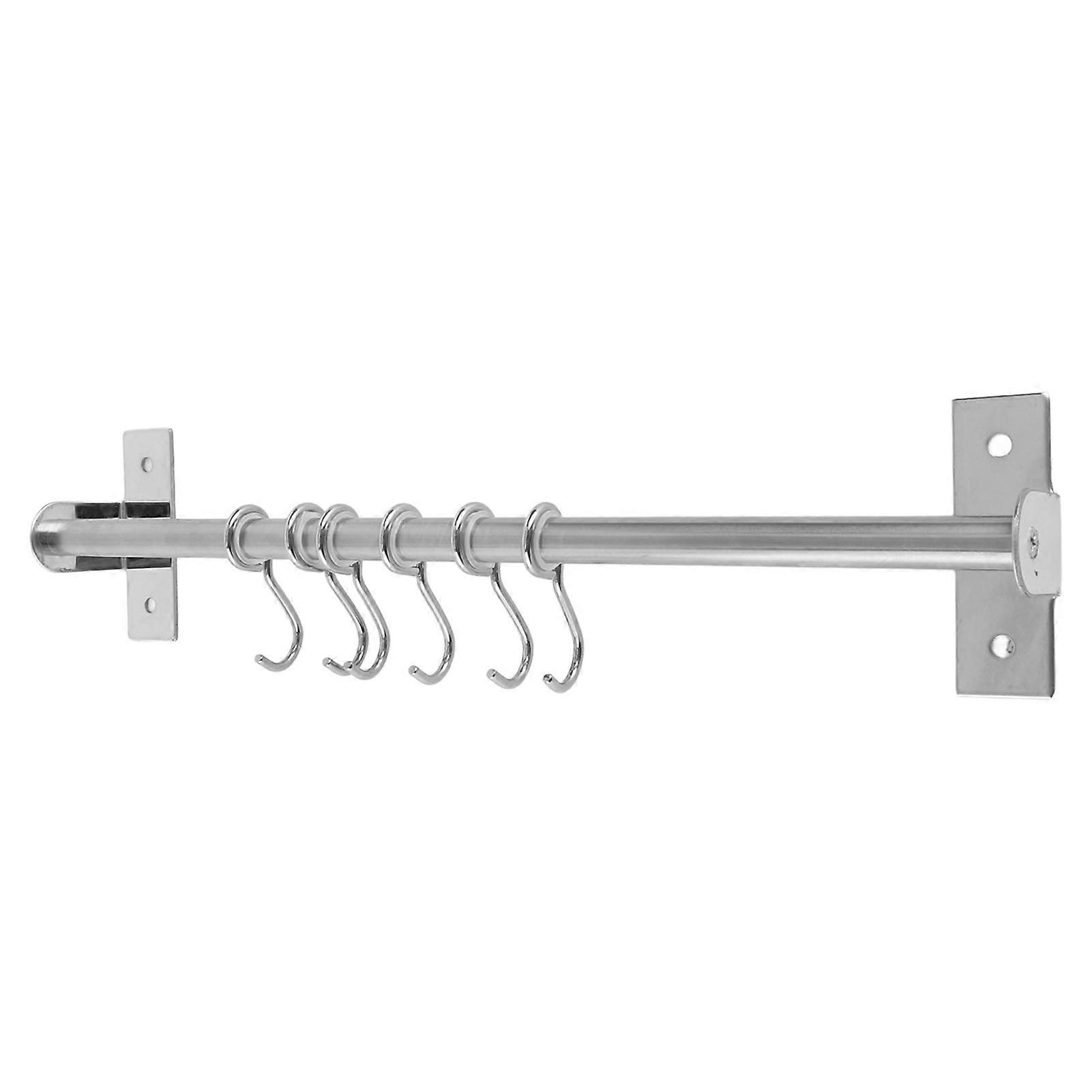 Wall Mounted 40cm Stainless Steel Kitchen Shelf Rack, Silver