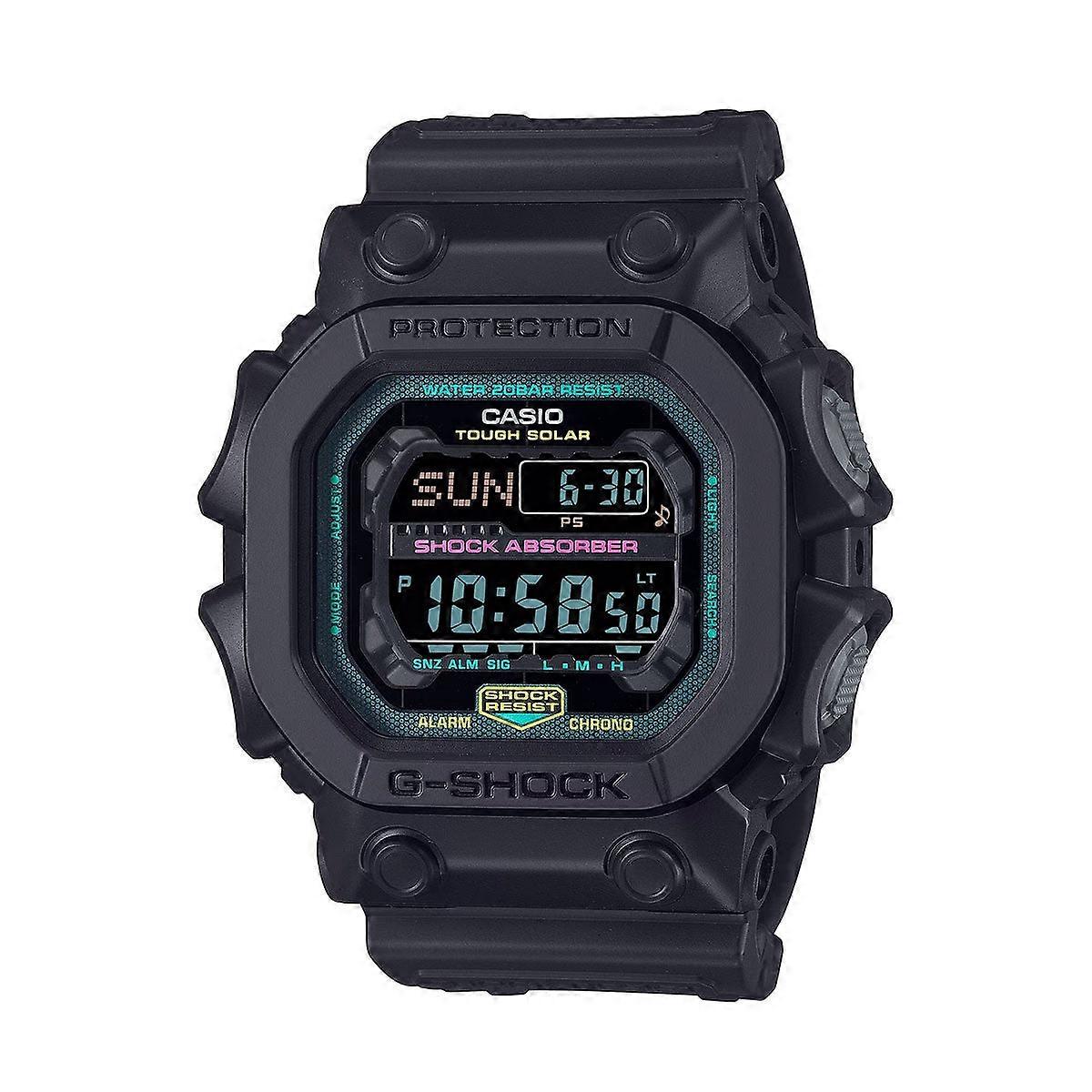 Casio G-shock Gx-56mf-1er Men's Watch - 54mm, Black Resin Case With Fluorescent Accents