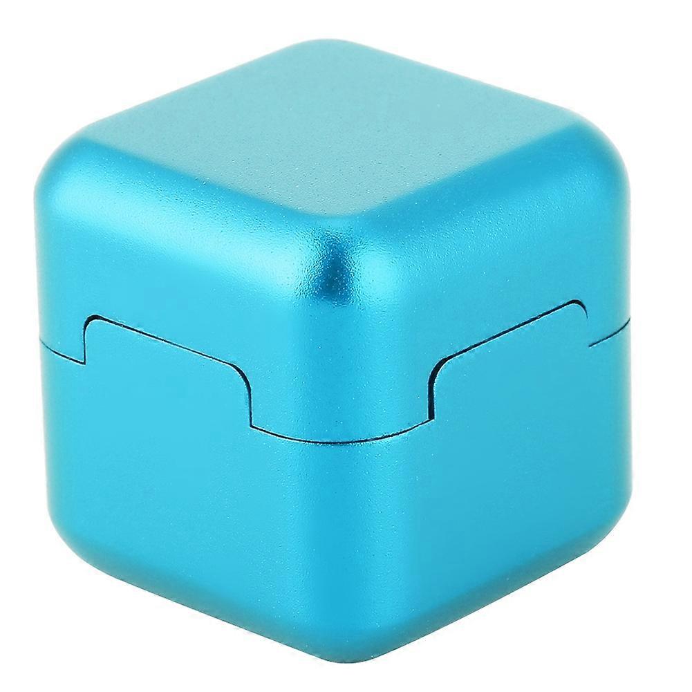 Aluminum Portable Mini Cue Tip Chalk Holder Billiard Pool Chalks Carrier Case (Blue)