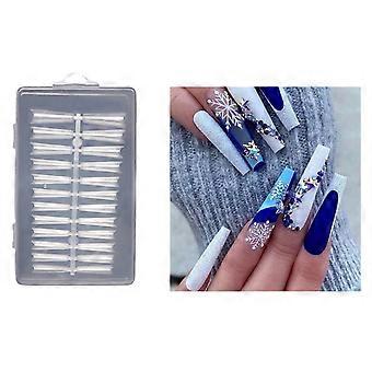 240 Pieces/Set Long Nail Tips Full Cover Nail Tips Ballerina Nail Art Tips Clear Nail Tips for Salons DIY Nail Art Home