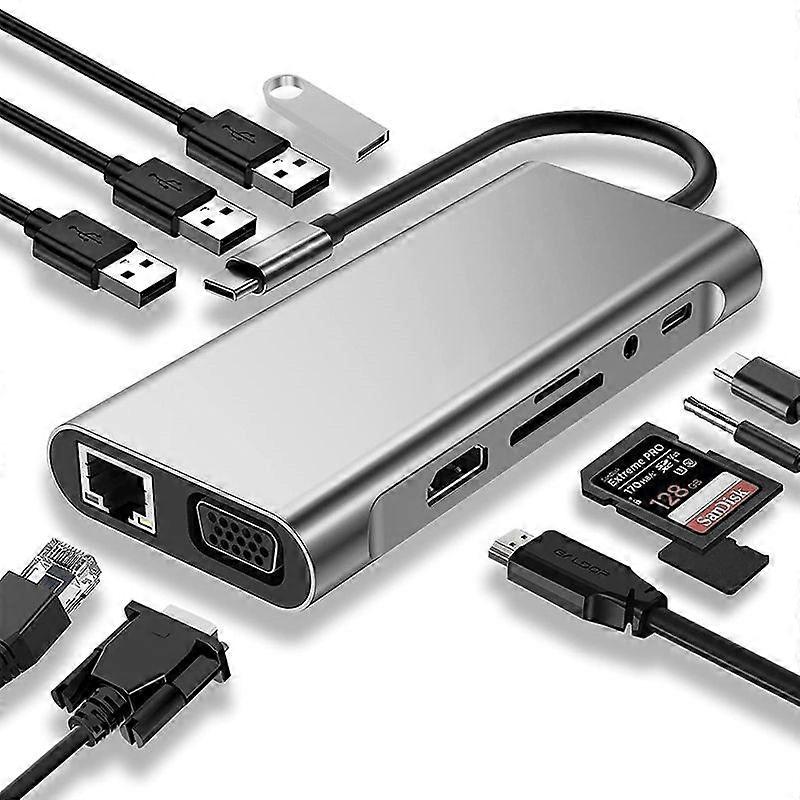 USB C 11 in 1 HUB Adapter Other Type C Laptops Devices