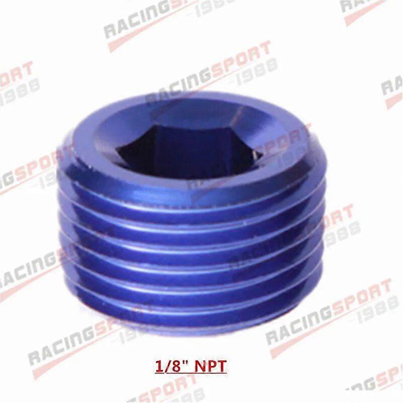 1/16\" 1/8\" 1/4\" 3/8\" 1/2\" 3/4\" 1\" NPT Pipe Thread Allen Socket Aluminum Plug