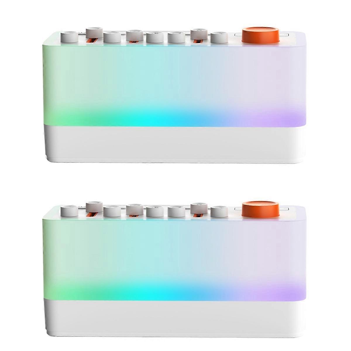 Portable Sleep Aid Sound Machine White Noise Machine Bluetooth RGB Color Speaker 12 Night Light Colors and Sound Timer