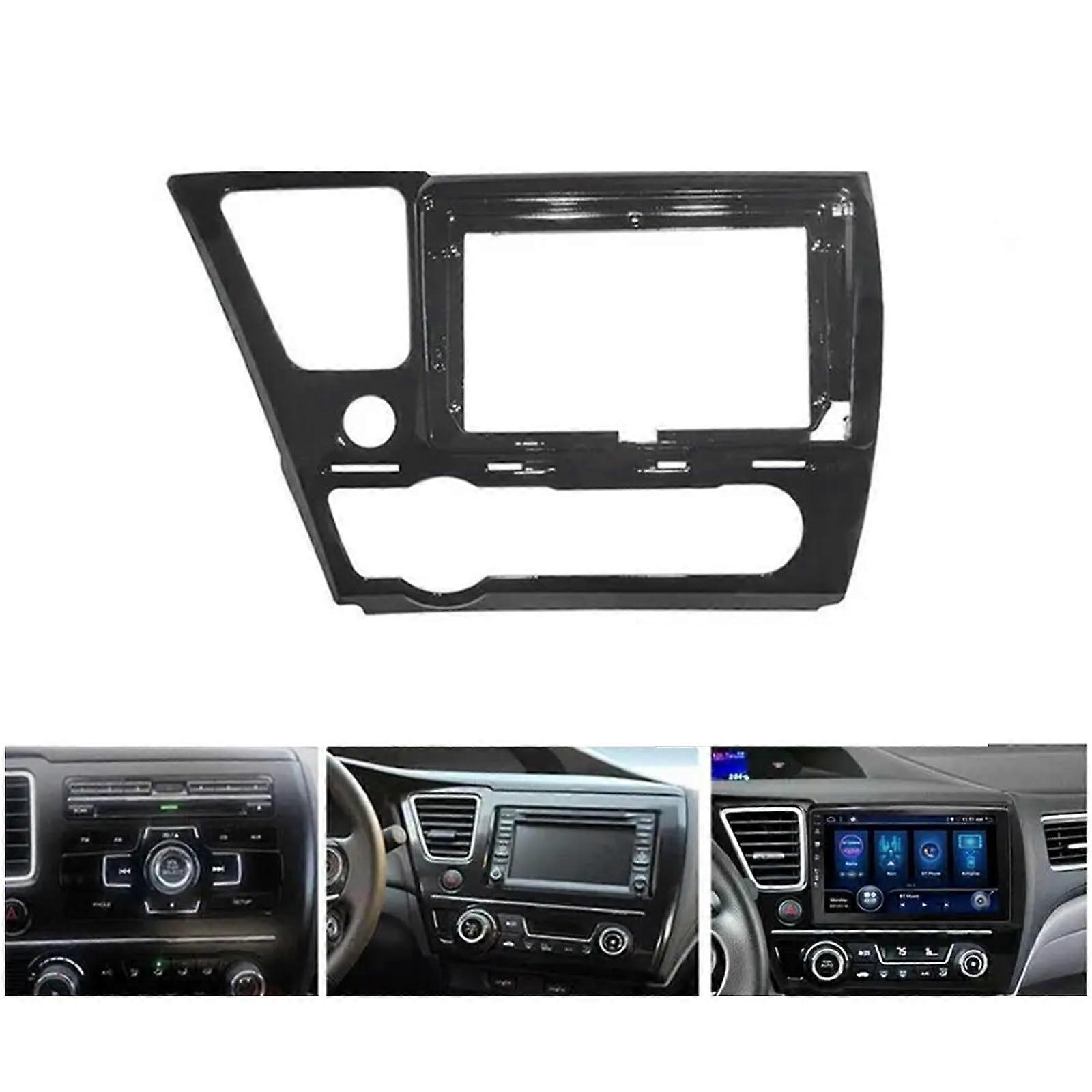 9'' Car Radio Stereo Dash Install Kit Fascia Panel fits Trim for Honda Civic 2013-2015 Installation Aftermarket Stereo Headunit
