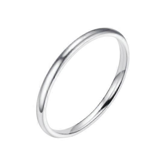 Finger Ring Elegant Smooth Surface Minimalist Simple Style Thin Stacking Ring
