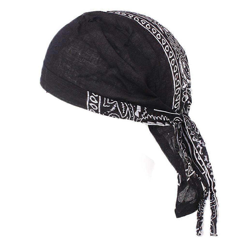 Cycling Bandana Skull Cap Beanie Lightweight Adjustable Cotton Biker Hat Hood Headband Headscarf