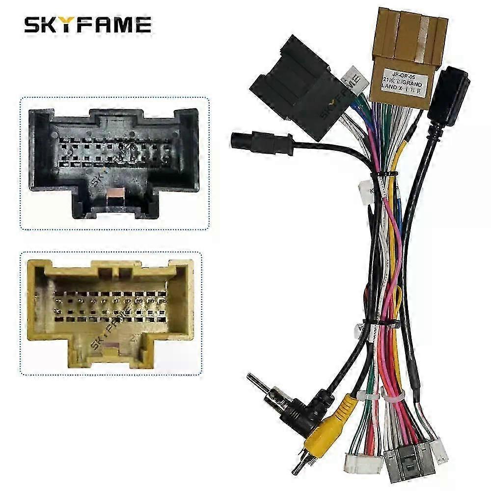 Applies To Car 16pin Wiring Harness Adapter Decoder Android Radio Power Cable For Opel Grand Land X Corsa Meriva G-rz-0p61